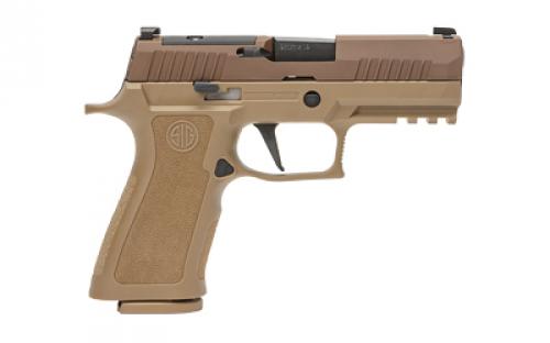 Sig Sauer P320, X-Carry, Striker Fired, Semi-automatic, Polymer Frame Pistol, 9MM, 3.9" Barrel, PVD Finish, Coyote Tan, SIGLITE Night Sights, Manual Thumb Safety, Optics Ready, 2 Magazine, (1)-17 Round And (1)-21 Round Magazine 320XCA-9-CXR3-R2