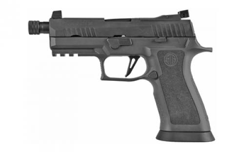 Sig Sauer P320 X-Carry Legion, Striker Fired, Semi-automatic, Polymer Frame Pistol, Full Size, 9MM, 4.6 Threaded Barrel, PVD Finish, Legion Grey, Adjustable Suppressor-Height Night Sights, Optic Ready, 17 Rounds, 3 Magazines 320XCA-9-LEGION-TBR2