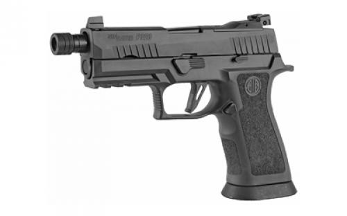 Sig Sauer P320 X-Carry Legion, Striker Fired, Semi-automatic, Polymer Frame Pistol, Full Size, 9MM, 4.6" Threaded Barrel, PVD Finish, Legion Grey, Adjustable Suppressor-Height Night Sights, Optic Ready, 17 Rounds, 3 Magazines 320XCA-9-LEGION-TBR2