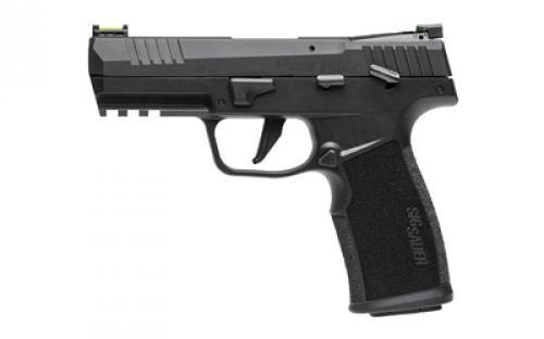 Sig Sauer P322, Semi-automatic, Single Action Only, Polymer Frame Pistol, Full Size, 22 LR, 4 Barrel, Anodized Finish, Black, Adjustable Fiber Optic Sights, Optic Ready, Threaded Barrel Adapter, 10 Rounds, 2 Magazines 322C-BAS-10