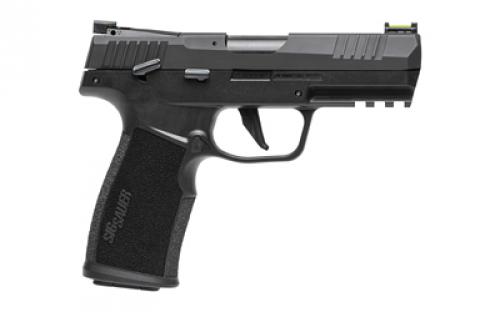 Sig Sauer P322, Semi-automatic, Single Action Only, Polymer Frame Pistol, Full Size, 22 LR, 4 Barrel", Anodized Finish, Black, Adjustable Fiber Optic Sights, Optic Ready, Threaded Barrel Adapter, 10 Rounds, 2 Magazines 322C-BAS-10