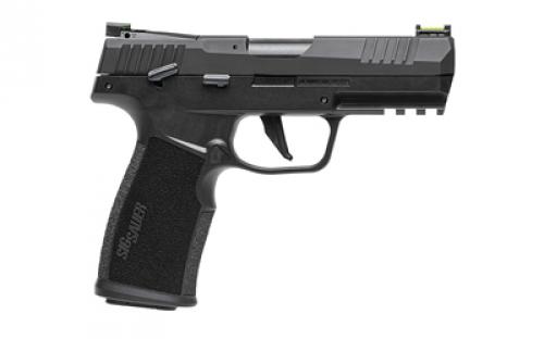 Sig Sauer P322, Semi-automatic, Single Action Only, Polymer Frame Pistol, Full Size, 22 LR, 4 Barrel", Anodized Finish, Black, Adjustable Fiber Optic Sights, Optic Ready, Threaded Barrel Adapter, 10 Rounds, 2 Magazines 322C-BAS-MA