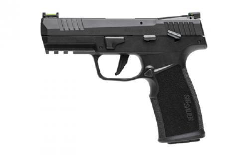 Sig Sauer P322, Semi-automatic, Single Action Only, Polymer Frame Pistol, Full Size, 22 LR, 4 Barrel, Anodized Finish, Black, Adjustable Fiber Optic Sights, Optic Ready, Threaded Barrel Adapter, 20 Rounds, 2 Magazines 322C-BAS