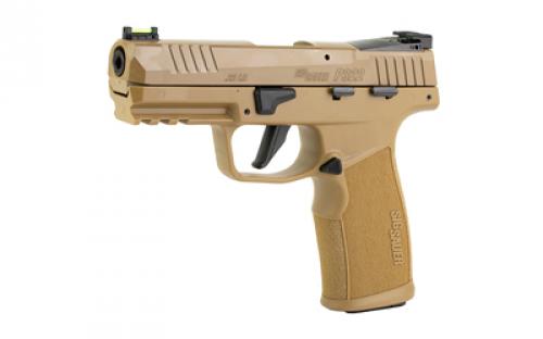 Sig Sauer P322 Tacpac, Semi-automatic, Single Action Only, Polymer Frame Pistol, Full Size, 22 LR, 4" Barrel, Anodized Finish, Coyote, Manual Safety, Adjustable Fiber Optic Sights, Optic Ready, Threaded Barrel Adapter, Anodized, 20 Rounds, 3 Magazines 322C-COY-TACPAC