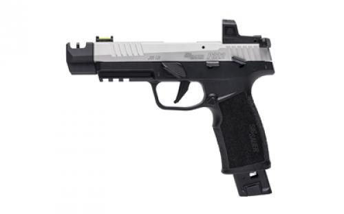 Sig Sauer P322 Comp, Semi-automatic, Single Action Only, Compact, 22 LR, 4 Barrel, Compensator, Clear Anodized Finish, Silver Frame, Black Frame, ROMEO Zero Red Dot, Fiber Optics Sights, Manual Safety, 2 Magazines, (1)-20 Round and (1)-25 Round 322C-T-COMP-RXZE