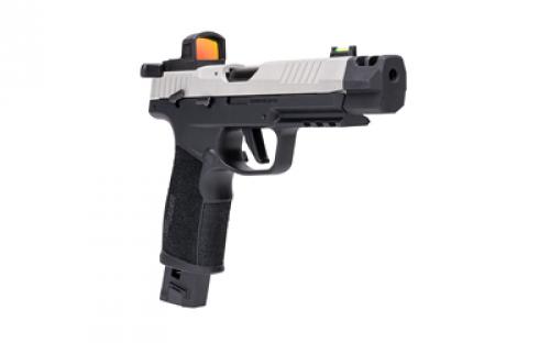 Sig Sauer P322 Comp, Semi-automatic, Single Action Only, Compact, 22 LR, 4" Barrel, Compensator, Clear Anodized Finish, Silver Frame, Black Frame, ROMEO Zero Red Dot, Fiber Optics Sights, Manual Safety, 2 Magazines, (1)-20 Round and (1)-25 Round 322C-T-COMP-RXZE