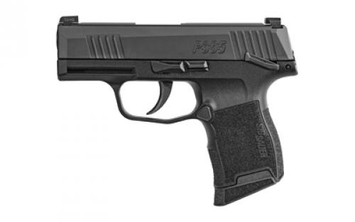 Sig Sauer P365, Massachusetts Compliant, Striker Fired, Semi-automatic, Polymer Frame Pistol, Sub-Compact, 9MM, 3.1 Barrel, Nitron Finish, Black, XRAY3 Night Sights, Manual Thumb Safety, 10 Rounds, 2 Magazines 365-9-BXR3-MS-MA