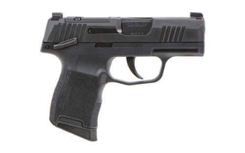 Sig Sauer P365, Striker Fired, Semi-automatic, Polymer Frame Pistol, Sub-Compact, 9MM, 3.1" Barrel, Nitron Finish, Black, XRAY3 Night Sights, Manual Thumb Safety, 10 Rounds, 2 Magazines 365-9-BXR3P-MS
