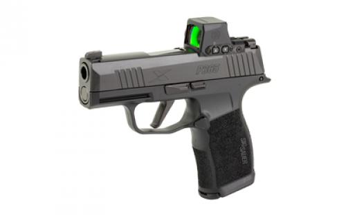 Sig Sauer P365X, Striker Fired, Semi-automatic, Polymer Frame Pistol, Sub-Compact, 9MM, 3.1" Barrel, Nitron Finish, Black, XRAY3 Day/Night Sights, XSeries Flat Trigger, Romeo-X Compact Optic, 10 Rounds, 2 Magazines 365X-9-BXR3-RXX-10