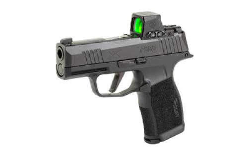 Sig Sauer P365X, Striker Fired, Semi-automatic, Polymer Frame Pistol, Sub-Compact, 9MM, 3.1" Barrel, Nitron Finish, Black, XRAY3 Day/Night Sights, XSeries Flat Trigger, Romeo-X Compact Optic, 12 Rounds, 2 Magazines 365X-9-BXR3-RXX