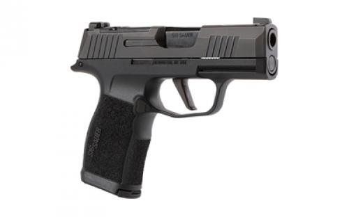 Sig Sauer P365X, Striker Fired, Polymer Frame Pistol, Subcompact, 9MM, 3.1" Barrel, Matte Finish, Black, X-Ray 3 Night Sights, Optic Ready, 12 Rounds, 2 Magazines, Includes Texas Ranger Engraving on Slide and Challenge Coin 365X-9-BXR3P-TR