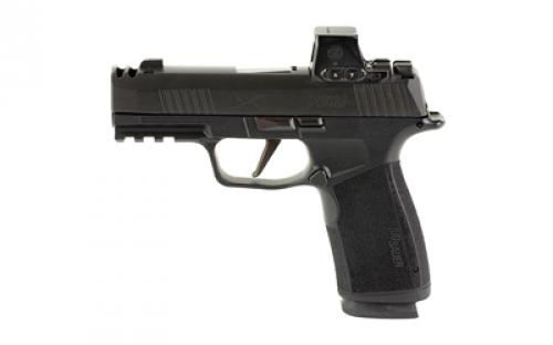Sig Sauer P365, XMacro Comp, Striker Fired, Semi-automatic, Polymer Framed Pistol, Sub-Compact, 9MM, 3.1 Barrel, Nitron Finish, Black, XRAY3 Day/Night Suppressor Sights, Includes ROMEO-X Compact Red Dot, 17 Rounds, 2 Magazines 365XCA-9-COMP-RXX