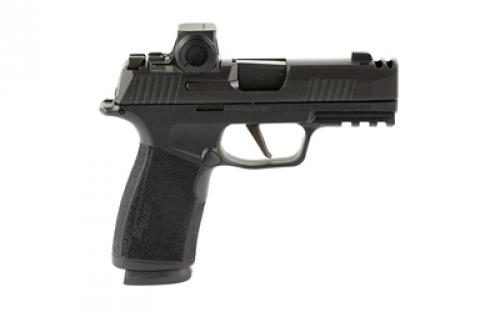 Sig Sauer P365, XMacro Comp, Striker Fired, Semi-automatic, Polymer Framed Pistol, Sub-Compact, 9MM, 3.1" Barrel, Nitron Finish, Black, XRAY3 Day/Night Suppressor Sights, Includes ROMEO-X Compact Red Dot, 17 Rounds, 2 Magazines 365XCA-9-COMP-RXX
