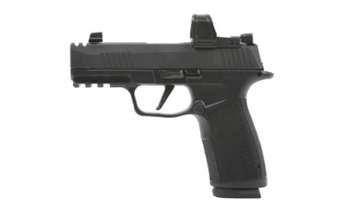 Sig Sauer P365 Macro, Striker Fired, Semi-automatic, Polymer Frame Pistol, Sub-Compact, 9MM, 3.1 Barrel, Nitron Finish, Black, XRAY3 Day/Night Sights, Optic Ready, Compensator, 17 Rounds, 2 Magazines, Includes Mounted Romeo Zero Elite Red Dot Sight 365XCA-9-COMP-RXZE