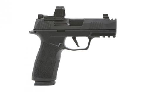 Sig Sauer P365 Macro, Striker Fired, Semi-automatic, Polymer Frame Pistol, Sub-Compact, 9MM, 3.1" Barrel, Nitron Finish, Black, XRAY3 Day/Night Sights, Optic Ready, Compensator, 17 Rounds, 2 Magazines, Includes Mounted Romeo Zero Elite Red Dot Sight 365XCA-9-COMP-RXZE