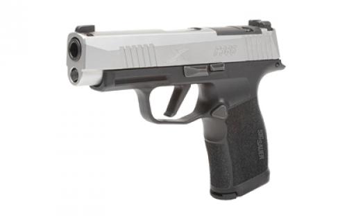 Sig Sauer P365XL, Striker Fired, Semi-automatic, Polymer Frame Pistol, Sub-Compact, 9mm, 3.7" Barrel, Silver Slide, Black Frame, XRAY3 Day/Night Sights, Optics Ready, 12 Rounds, 2 Magazines 365XL-9-TXR3P