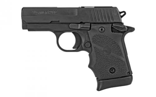 Sig Sauer P938, SAS, Single Action Only, Semi-automatic, Metal Frame Pistol, Sub-Compact, 9MM, 3 Barrel, Alloy, Nitron Finish, Black, Rubber Grips, FT Bullseye Sight, Ambidextrous Thumb Safety, 7 Rounds, 1 Magazine 938-9-SAS2B