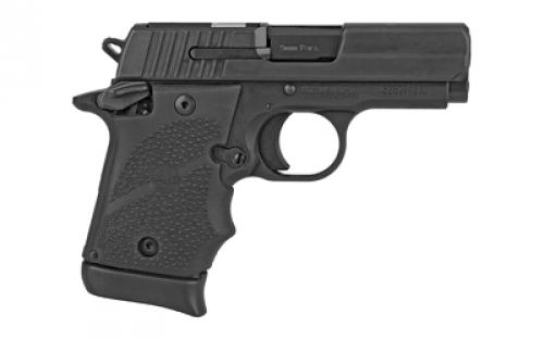 Sig Sauer P938, SAS, Single Action Only, Semi-automatic, Metal Frame Pistol, Sub-Compact, 9MM, 3" Barrel, Alloy, Nitron Finish, Black, Rubber Grips, FT Bullseye Sight, Ambidextrous Thumb Safety, 7 Rounds, 1 Magazine 938-9-SAS2B