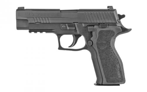 Sig Sauer P226, Double Action/Single Action, Semi-automatic, Metal Frame Pistol, Full Size, 9MM, 4.4 Barrel, Alloy, Nitron Finish, Black, SRT Trigger, SIGLITE Night Sights, Decocker, 15 Rounds, 2 Magazines E26R-9-BSE