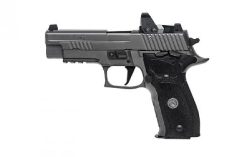 Sig Sauer P226, Legion SAO RXP, Single Action Only, Semi-automatic, Metal Frame Pistol, Full Size, 9MM, 4.4 Barrel, Alloy, Legion Gray, G10 Grips, XRAY3 Day/Night Sights, 15 Rounds, ROMEO1 PRO Reflex Optic, 3 Magazines E26R-9-LEGION-SAO-RXP