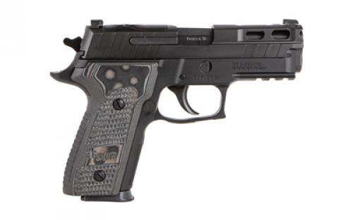 Sig Sauer P229, Pro, Double Action/Single Action, Metal Frame Pistol, Compact, 9MM, 3.9" Barrel, Cerakote Finish, Black, Hogue Black/Gray Piranha G-Mascus Grips, XRAY3 Day/Night Sights, Decocker, Stylized Optic Ready PRO-CUT Slide, 15 Rounds, 3 Magazines E29R-9-BXR3-PRO-R2