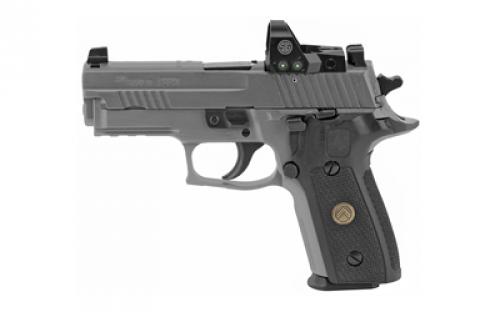 Sig Sauer P229, Legion RXP, Double Action/Single Action, Metal Frame Pistol, Compact, 9MM, 3.9 Barrel, Alloy, Legion Gray, G10 Grips, XRAY3 Day/Night Sights, Decocker, 15 Rounds, ROMEO1 PRO Reflex Optic, 3 Magazines E29R-9-LEGION-RXP