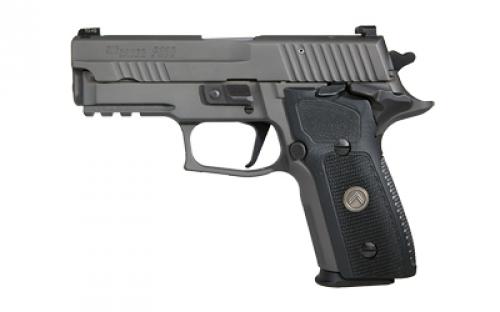 Sig Sauer P229, Legion, Single Action Only, Semi-automatic, Metal Frame Pistol, Compact, 9MM, 3.9 Barrel, Alloy, Legion Gray, Black G10 Grips, XRAY3 Day/Night Sights, Optic Ready, Manual Thumb Safety, 15 Rounds, Master Shop Flat Trigger, 3 Magazines E29R-9-LEGION-SAO-R2