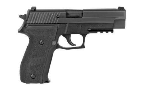 Sig Sauer P226, MK-25, Double Action/Single Action, Semi-automatic, Metal Frame Pistol, Full Size, 9MM, 4.4" Barrel, Alloy, Nitron Finish, Black, Polymer Grips, SIGLITE Night Sights, Decocker, 10 Rounds, Phosphate components, Engraved w/USN Anchor, 3 Magazines MK25-10