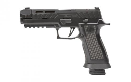 Sig Sauer P320 Spectre Comp Blackout, Striker Fired, Semi-automatic, Polymer Frame Pistol, Full Size, 9mm, 4.6 Barrel, XRay3 Night Sights, Optics Ready, Compensator, Magwell, 21 Rounds, 2 Magazines P320V004