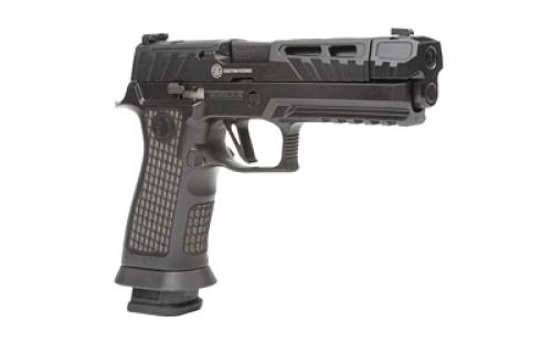 Sig Sauer P320 Spectre Comp Blackout, Striker Fired, Semi-automatic, Polymer Frame Pistol, Full Size, 9mm, 4.6" Barrel, XRay3 Night Sights, Optics Ready, Compensator, Magwell, 21 Rounds, 2 Magazines P320V004