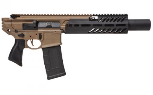 Sig Sauer MCX Canebrake Rattler Pistol, Semi-automatic, 300Blackout, 5.5" Barrel, Black and Coyote, No Brace, 30 Rounds, 1 Magazine PMCX-300B-5B-TAP-CANE-NB