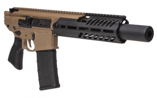 Sig Sauer MCX Canebrake Rattler Pistol, Semi-automatic, 300Blackout, 5.5" Barrel, Black and Coyote, No Brace, 30 Rounds, 1 Magazine PMCX-300B-5B-TAP-CANE-NB