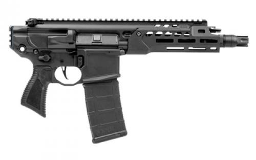 Sig Sauer MCX, Rattler LT, Semi-automatic Pistol, 556NATO, 7.75 Barrel, Sig QD Flash Hider, Anodized Finish, Black, Sig Flatblade Match Trigger, M-LOK Handguard, Manual Safety, 30 Rounds, 1 Magazine PMCX-556N-7B-L