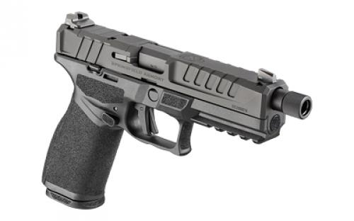 Springfield Echelon, Semi-automatic, Striker Fired, Polymer Framed Pistol, Full Size, 9MM, 5.28" Threaded Barrel, 1/2X28 Thread Pitch, Melonite Finish, Black, Optics Ready Slide, Tritium 3 Dot Night Sights, 2 Magazines, (1)-17 Round and (1)-20 Round ECT9459B-3D