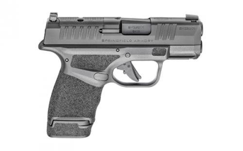 Springfield Hellcat, OSP, Striker Fired, Semi-automatic, Polymer Frame Pistol, Sub-Compact, 9MM, 3" Hammer Forged Barrel, Melonite Finish, Black, Textured Grip, Tritium Front Sight, Tactical Rack Rear Sight, Optics Ready, 10 Rounds, 5 Magazines, Includes Range Bag HC9319BOSPLCGU23