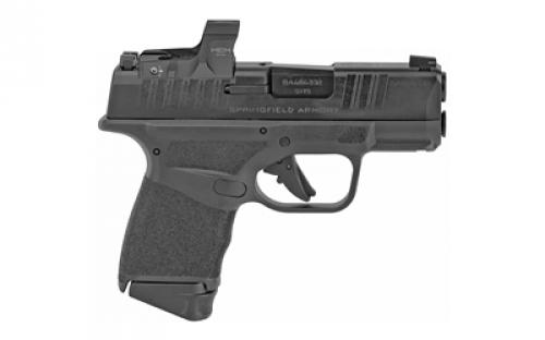 Springfield Hellcat, OSP, Striker Fired, Semi-automatic, Polymer Frame Pistol, Sub-Compact, 9MM, 3" Hammer Forged Barrel, Melonite Finish, Black, Textured Grips, Tritium Front Sight, Tactical Rack Rear Sight, HEX WASP Red Dot, 2 Magazines, (1) 11-Round and (1) 13-Round HC9319BOSPWASP