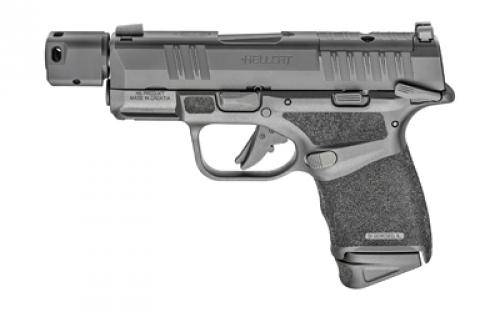 Springfield Hellcat, RDP, Striker Fired, Semi-automatic, Polymer Frame Pistol, Micro-Compact, 9MM, 3.8 Hammer Forged Barrel, Melonite Finish, Black, Textured Grips, Front Tritium Night Sight, Manual Safety, Tactical Rack U-Notch Rear Sight, Optics Ready, Compensator, 2 Magazines, (1) 11-Round and (1) 13-Round HC9389BTOSPMS