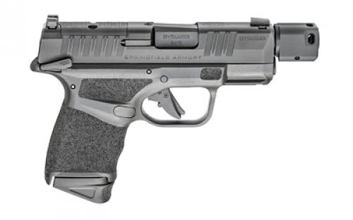 Springfield Hellcat, RDP, Striker Fired, Semi-automatic, Polymer Frame Pistol, Micro-Compact, 9MM, 3.8" Hammer Forged Barrel, Melonite Finish, Black, Textured Grips, Front Tritium Night Sight, Manual Safety, Tactical Rack U-Notch Rear Sight, Optics Ready, Compensator, 2 Magazines, (1) 11-Round and (1) 13-Round HC9389BTOSPMS