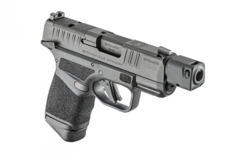 Springfield Hellcat, RDP, Striker Fired, Semi-automatic, Polymer Frame Pistol, Micro-Compact, 9MM, 3.8" Hammer Forged Barrel, Melonite Finish, Black, Textured Grips, Front Tritium Night Sight, Manual Safety, Tactical Rack U-Notch Rear Sight, Optics Ready, Compensator, 2 Magazines, (1) 11-Round and (1) 13-Round HC9389BTOSPMS