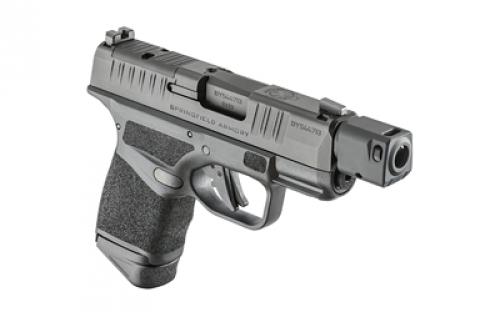Springfield Hellcat, RDP, Striker Fired, Semi-automatic, Polymer Frame Pistol, Micro-Compact, 9MM, 3.8" Hammer Forged Barrel, Melonite Finish, Black, Textured Grips, Front Tritium Night Sight, Tactical Rack U-Notch Rear Sight, Optics Ready, Compensator, 2 Magazines, (1) 11-Round and (1) 13-Round HC9389BTOSP