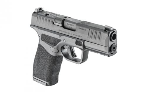 Springfield Hellcat Pro, Striker Fired, Semi-automatic, Polymer Frame Pistol, 9MM, 3.7" Hammer Forged Barrel, Melonite Finish, Black Polymer Frame, Textured Grip, Tritium Front Sight, Tactical Rack Rear Sight, 15 Rounds, 5 Magazines, Includes Range Bag HCP9379BOSP-15GU23