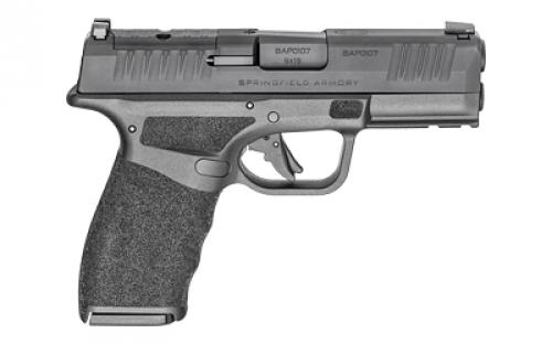 Springfield Hellcat Pro, Striker Fired, Semi-automatic, Polymer Frame Pistol, 9MM, 3.7" Hammer Forged Barrel, Melonite Finish, Black Polymer Frame, Textured Grip, Manual Thumb Safety, Tritium Front Sight, Tactical Rack Rear Sight, 15 Rounds, 2 Magazines HCP9379BOSPMS-15