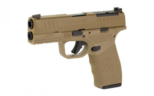 Springfield Hellcat Pro, Striker Fired, Semi-automatic, Polymer Frame Pistol, 9MM, 3.7" Hammer Forged Barrel, Cerakote Finish, Flat Dark Earth, Textured Grip, Tritium Front Sight, Tactical Rack Rear Sight, 2 Magazines, (1)-17 Round and (1)-15 Round, Includes Crimson Trace CT-1500 Red Dot, BLEM (Damaged Packaging) HCP9379FOSPCT-17