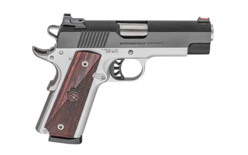 Springfield Ronin EMP, 1911, Semi-automatic, Metal Frame Pistol, Compact, 9MM, 4 Barrel, Blued Slide, Stainless Frame, Wood Grips, Fiber Optic Front Sight, 10 Rounds, One Magazine PX9124L
