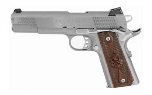 Springfield Loaded, 1911, California Compliant, Single Action Only, Semi-automatic, Metal Frame Pistol, Full Size, 45 ACP, 5 Match Grade Barrel, Steel, Cocobolo Grips, 3-Dot Low Profile Combat Sights, Ambidextrous Safety, 7 Rounds, 2 Magazines PX9151LCA