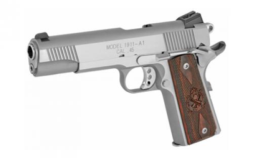 Springfield Loaded, 1911, California Compliant, Single Action Only, Semi-automatic, Metal Frame Pistol, Full Size, 45 ACP, 5" Match Grade Barrel, Steel, Cocobolo Grips, 3-Dot Low Profile Combat Sights, Ambidextrous Safety, 7 Rounds, 2 Magazines PX9151LCA