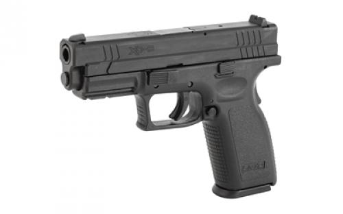 Springfield XD9, Striker Fired, Semi-automatic, Polymer Frame Pistol, Full Size, 9MM, 4" Barrel, Melonite Finish, Black, Fixed Sights, 10 Rounds, 5 Magazines, Includes Range Bag XD9101GU23P