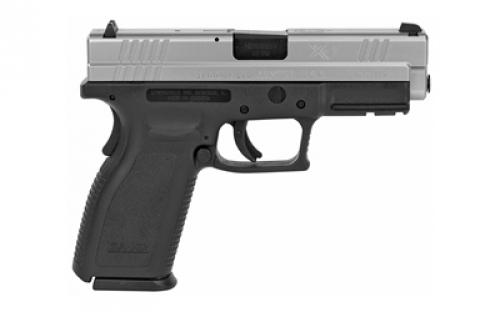 Springfield XD40, Striker Fired, Semi-automatic, Polymer Frame Pistol, Full Size, 40 S&W, 4" Barrel, Melonite Finish, Stainless Slide, Black Frame, Fixed Sights, 10 Rounds, 2 Magazines XD9302
