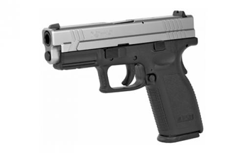 Springfield XD40, Striker Fired, Semi-automatic, Polymer Frame Pistol, Full Size, 40 S&W, 4" Barrel, Melonite Finish, Stainless Slide, Black Frame, Fixed Sights, 10 Rounds, 2 Magazines XD9302