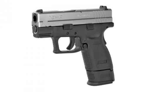Springfield XD40, Striker Fired, Semi-automatic, Polymer Frame Pistol, Sub-Compact, 40 S&W, 3" Barrel, Stainless Slide, Black Frame, Fixed Sights, 9 Rounds, 2 Magazines XD9822